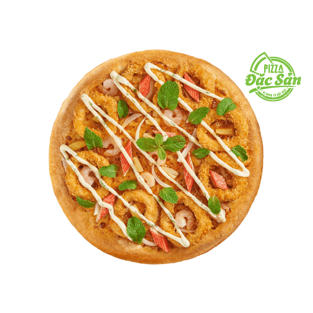 Pizza Hải Sản Calamari Xốt Nước Mắm Pizza Hải Sản Calamari Xốt Nước Mắm